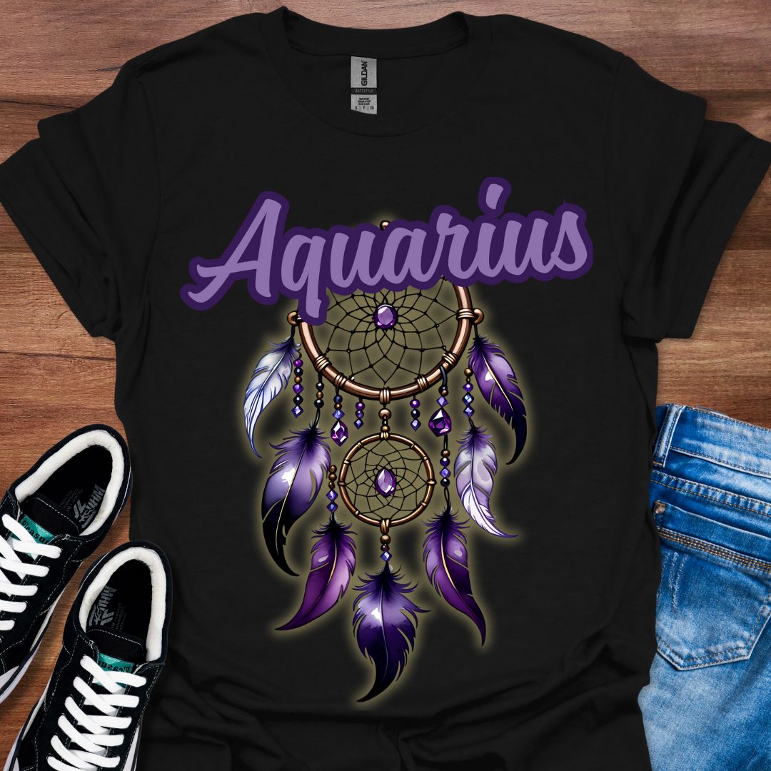 Aquarius Birthstone Dreamcatcher T-Shirt