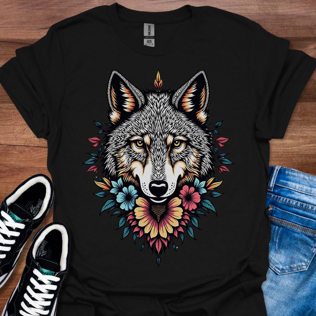 Floral Wolf T-Shirt