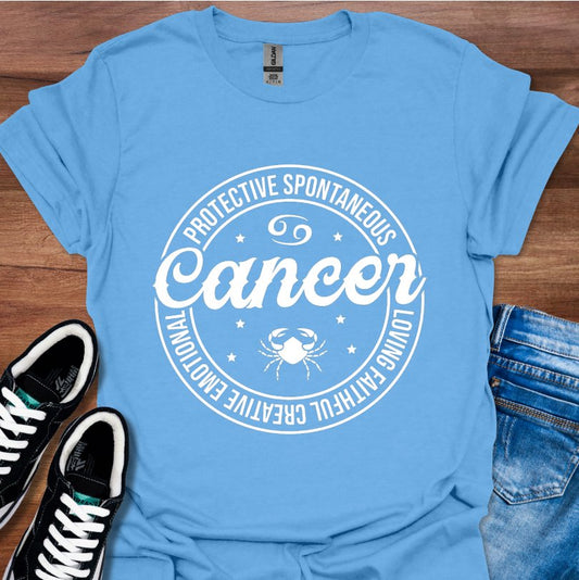Cancer Round Logo T-shirt