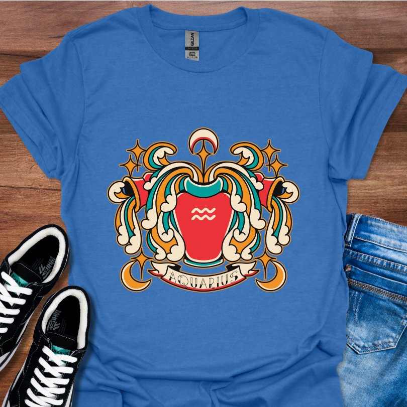 Aquarius Tattoo Style T-Shirt