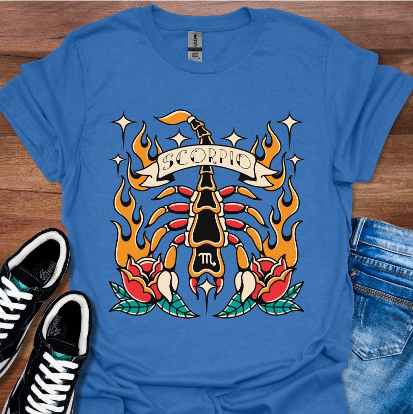Scorpio Tattoo Style T-Shirt