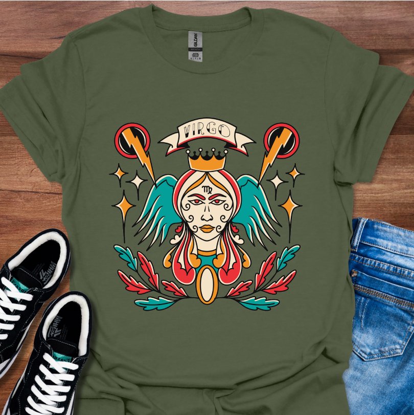 Virgo Tattoo Style T-Shirt