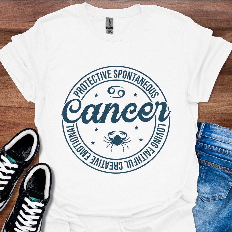 Cancer Round Logo T-shirt
