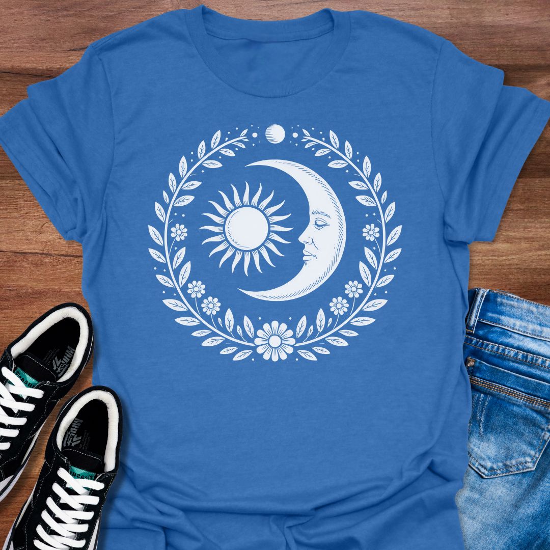 Boho Sun & Moon Wreath T-Shirt