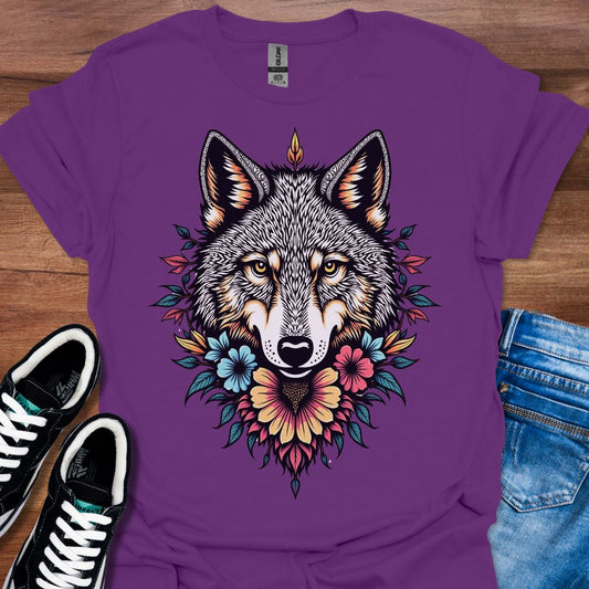 Floral Wolf T-Shirt