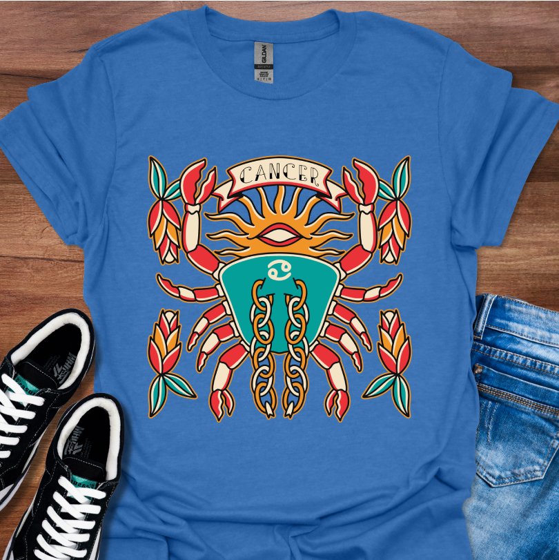 Cancer Tattoo Style T-Shirt