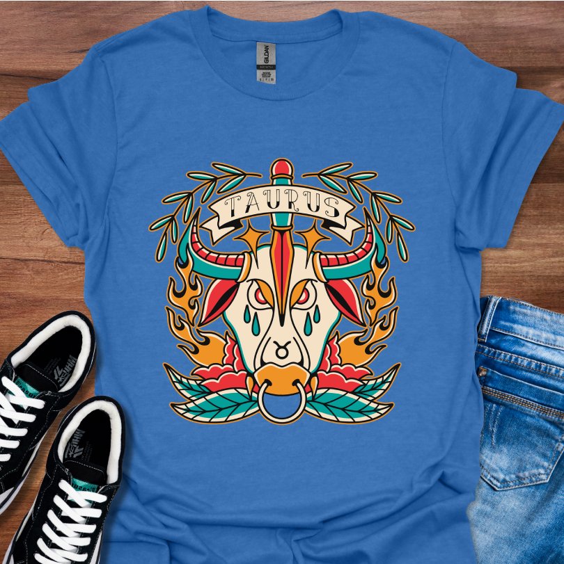 Taurus Tattoo Style T-Shirt
