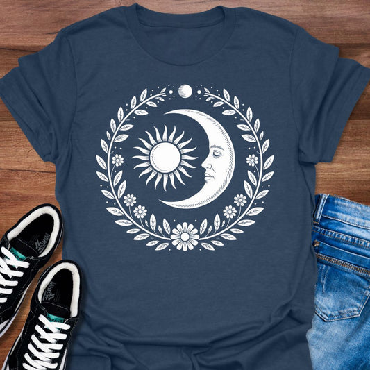 Boho Sun & Moon Wreath T-Shirt